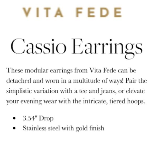NWT Vita Fede Cassio Earrings - Picture 3 of 8